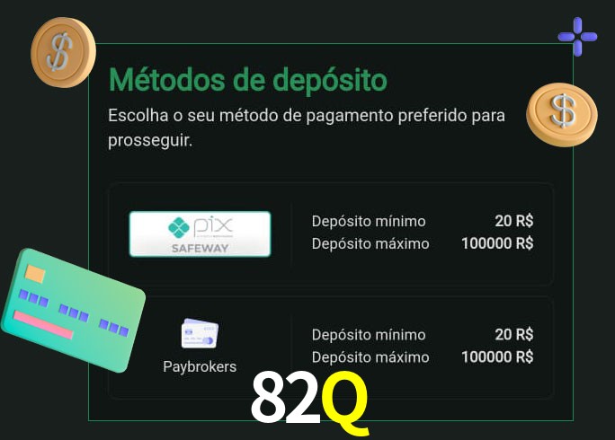 O cassino 82Q oferece uma grande variedade de métodos de pagamento